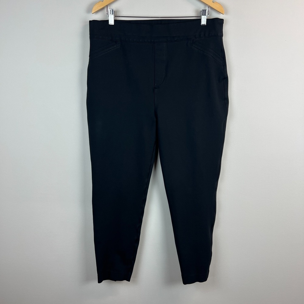 SPANX The Perfect Pant Skinny Womens 2X Black Back Seam‎ Stretch Pull On Ponte